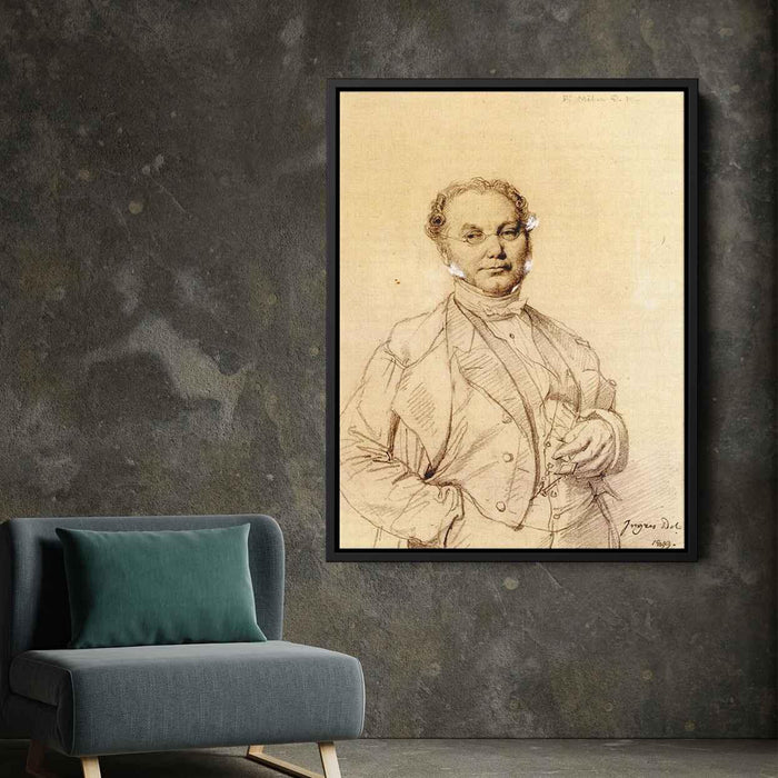 Dr. François Melier by Jean Auguste Dominique Ingres - Canvas Artwork