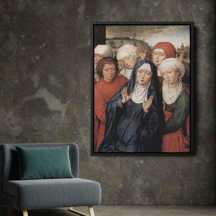 Granada diptych, right wing, the holy women and St. John by Hans Memling - Canvas Artwork