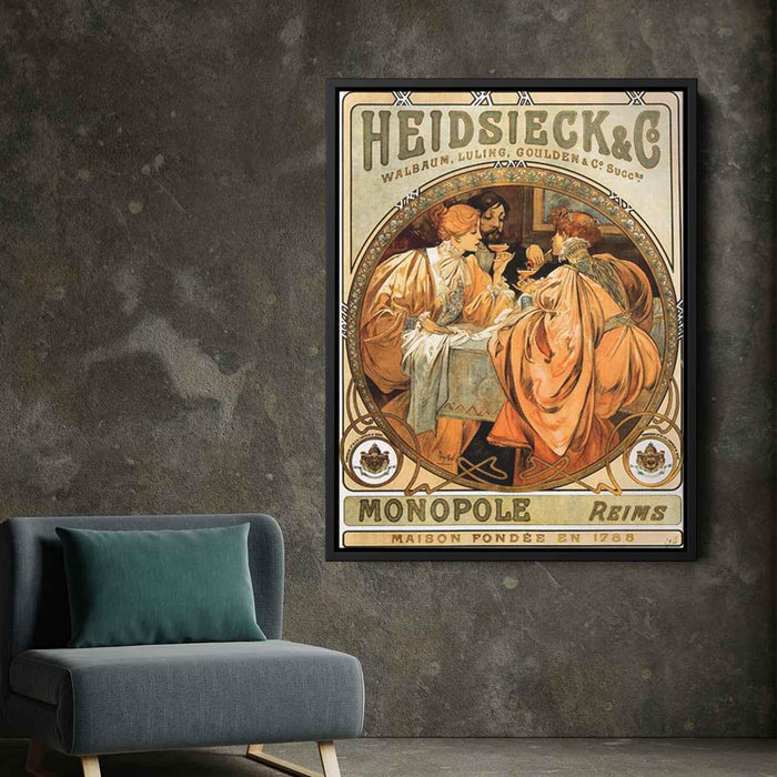 Heidsieck (1901) by Alphonse Mucha - Canvas Artwork