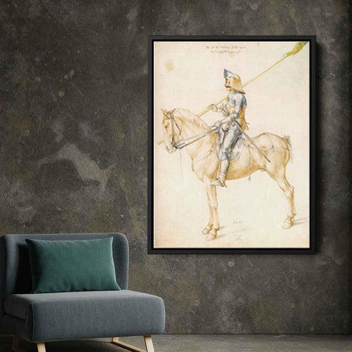 Knight On Horseback (1498) by Albrecht Durer - Canvas Artwork