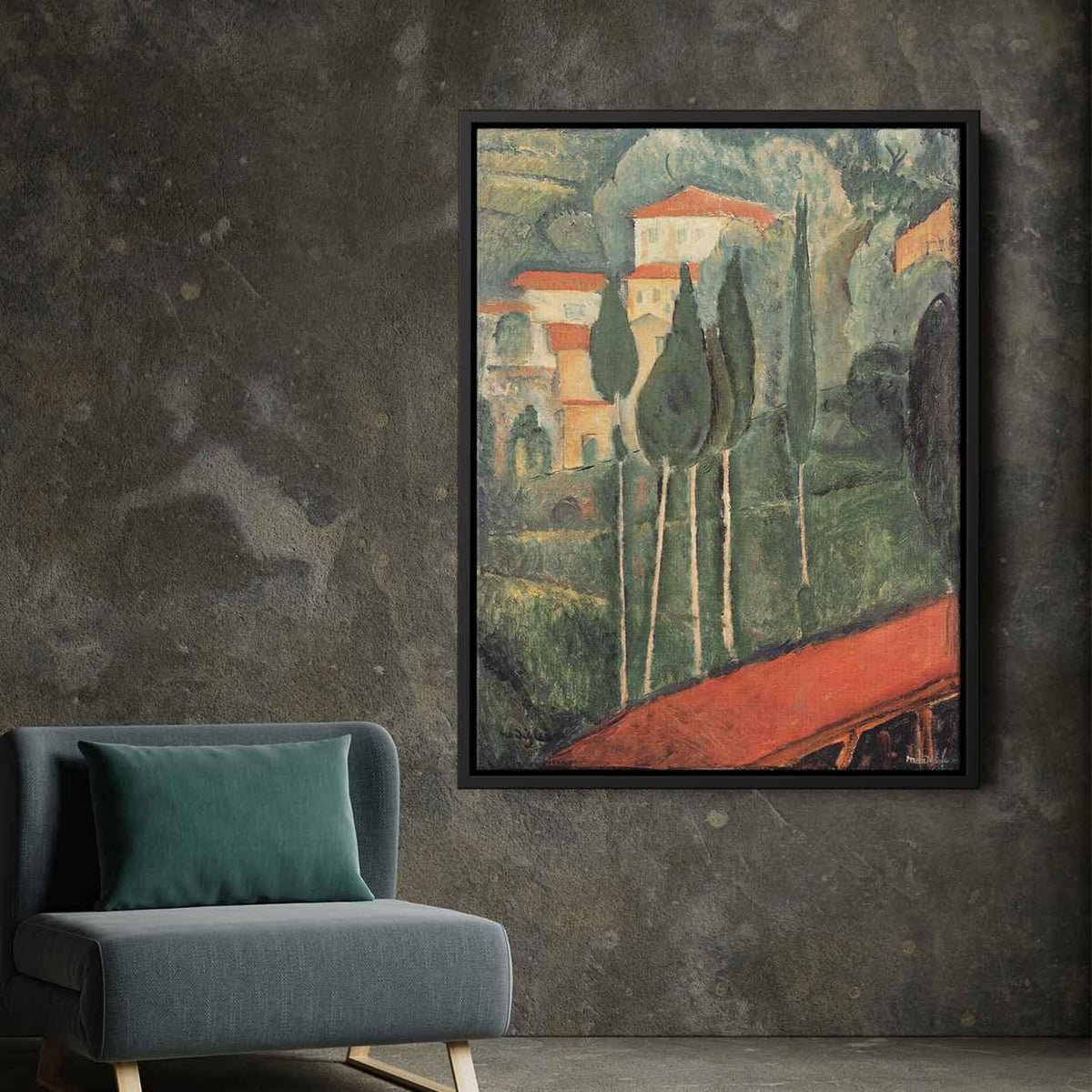 Modigliani Landscape Landscape, Southern France by Amedeo Modigliani - Canvas Artwork — Kanvah