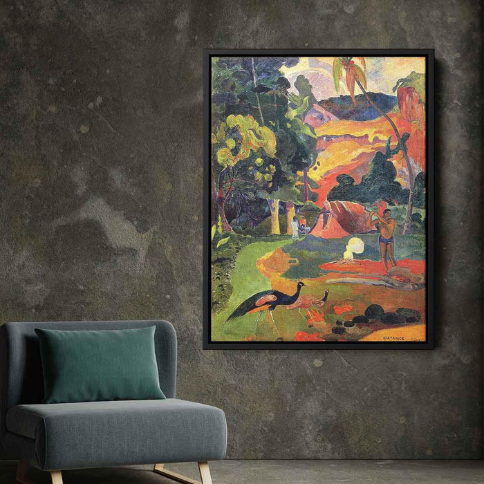 Landscape with peacocks (1892) by Paul Gauguin - Canvas Artwork