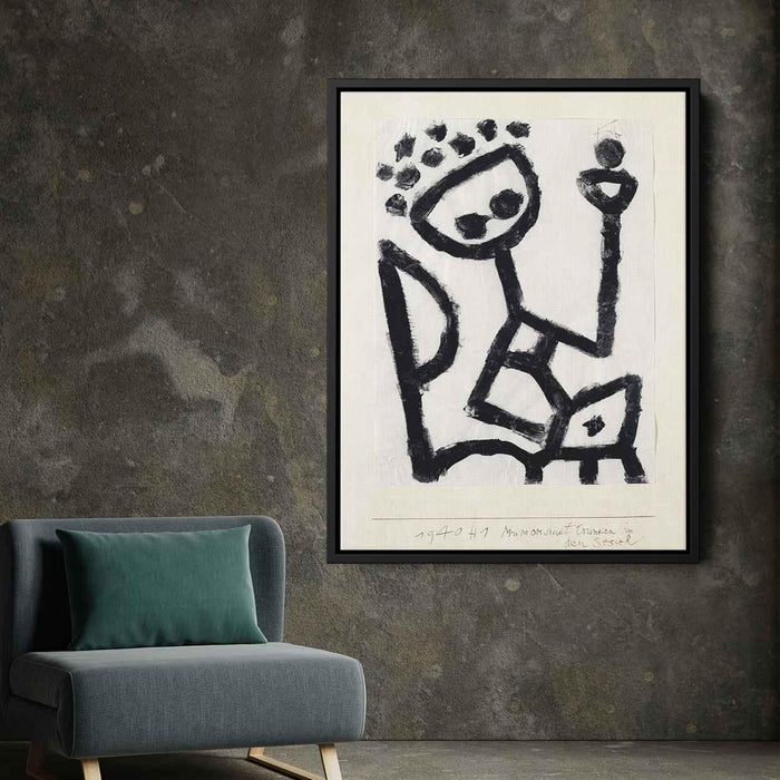 My mom drunk falls into the chair (1940) by Paul Klee - Canvas Artwork