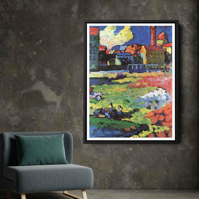 Munich-Schwabing with the church of St. Ursula (1908) by Wassily Kandinsky - Canvas Artwork