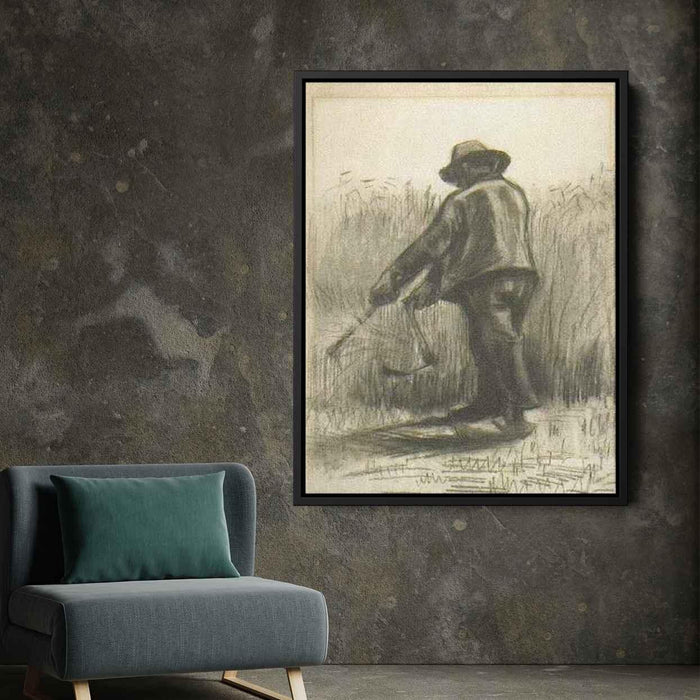 Peasant with Sickle, Seen from the Back by Vincent van Gogh - Canvas Artwork