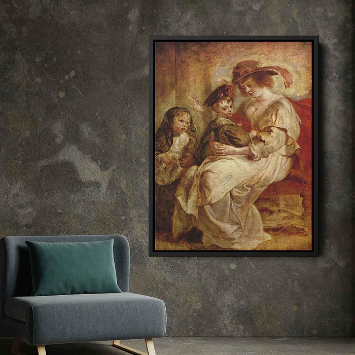 Helene Fourment with her Children (1637) by Peter Paul Rubens - Canvas Artwork