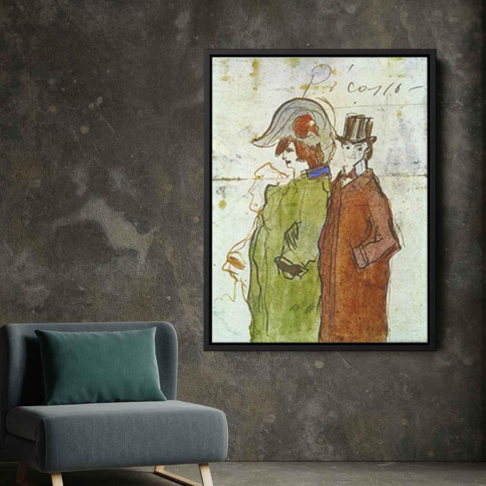 Picasso with partner (1901) by Pablo Picasso - Canvas Artwork