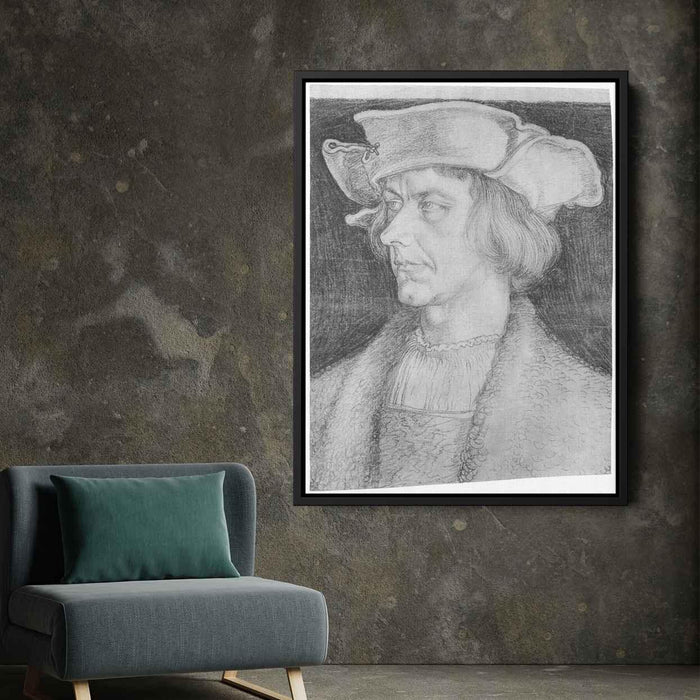 Portrait of a man (Paul Hofhaimer or Hans Tucher) (1520) by Albrecht Durer - Canvas Artwork