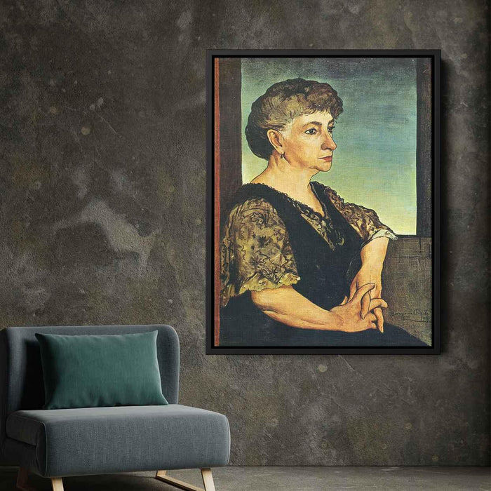 Portrait of artist's mother (1911) by Giorgio de Chirico - Canvas Artwork