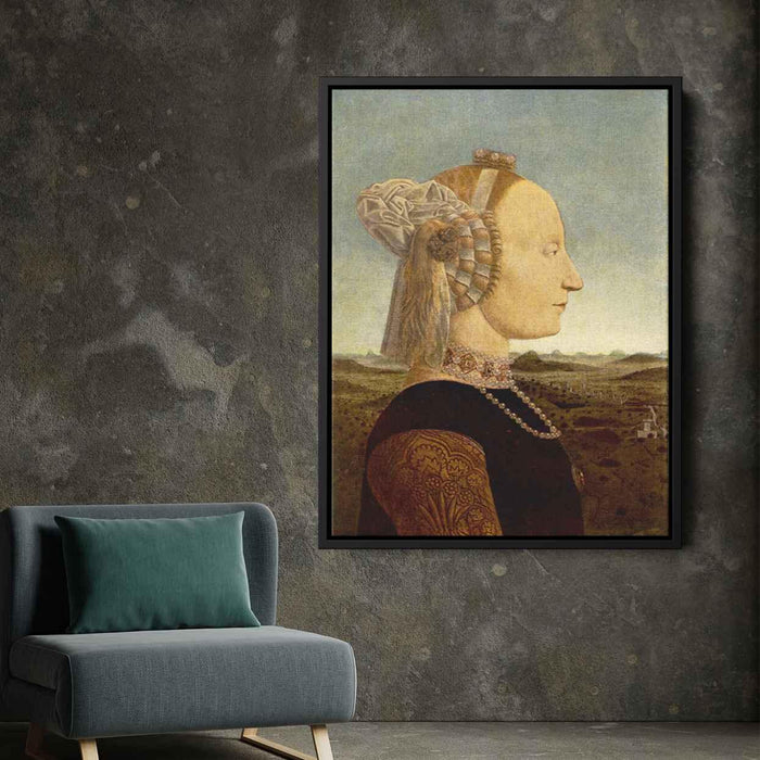 Portrait of Battista Sforza (1465) by Piero della Francesca - Canvas Artwork