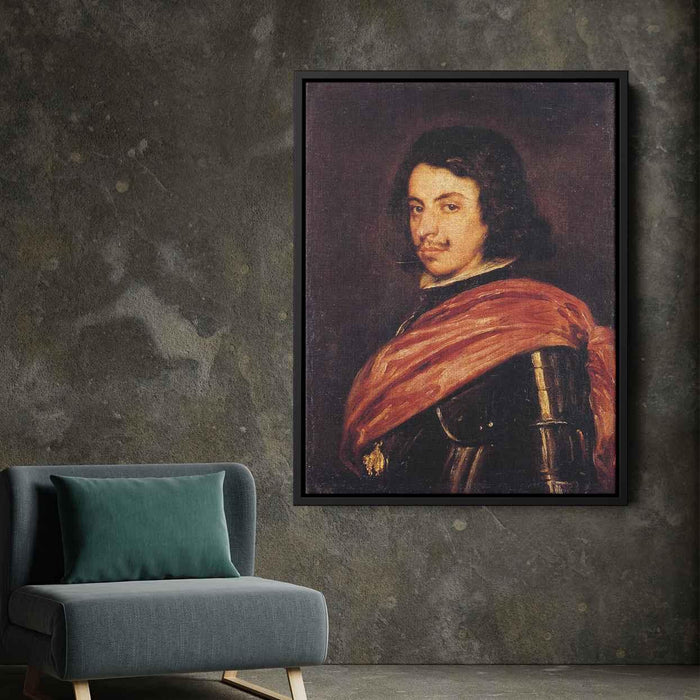 Portrait of Francesco I d'Este (1639) by Diego Velazquez - Canvas Artwork