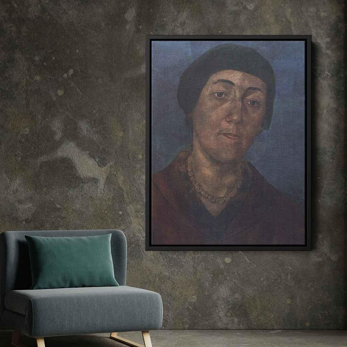 Portrait of M.F.Petrova-Vodkina, the artist's wife by Kuzma Petrov-Vodkin - Canvas Artwork