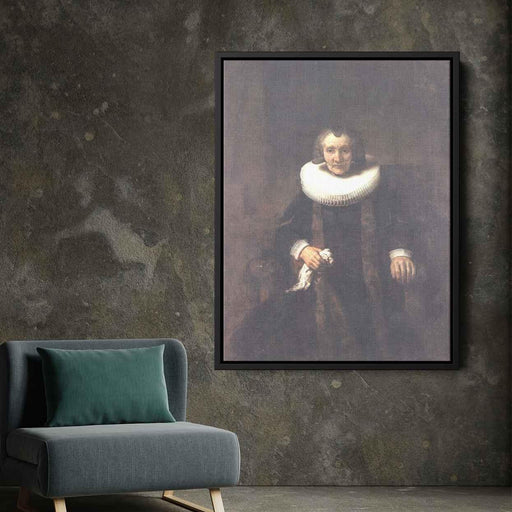 Portrait of Margheride Geer, Wife of Jacob Trip by Rembrandt - Canvas Artwork