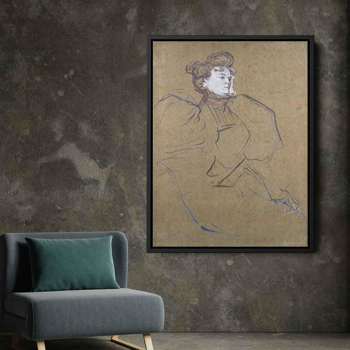 Portrait of Misia Natanson by Henri de Toulouse-Lautrec - Canvas Artwork