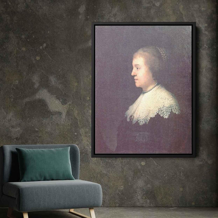 Portrait of Princess Amalia van Solms (1632) by Rembrandt - Canvas Artwork