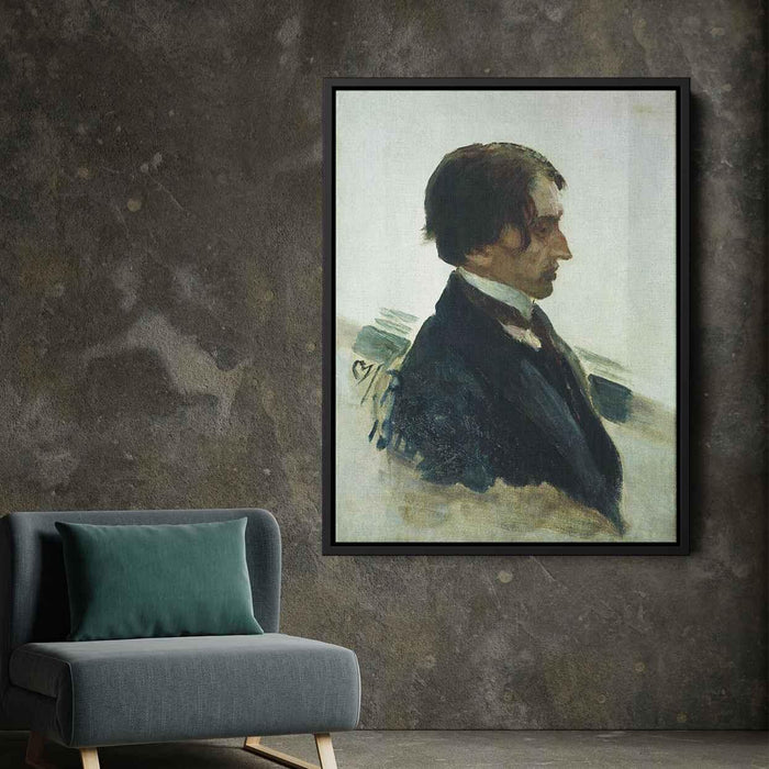 Portrait of the Artist Isaak Brodskiy (1910) by Ilya Repin - Canvas Artwork
