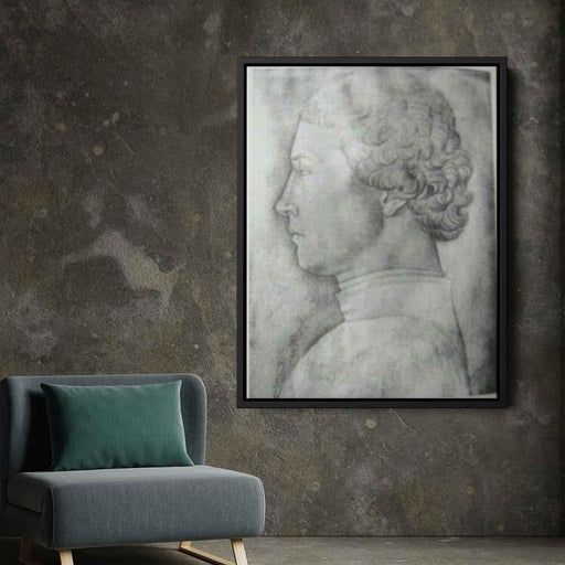 Profile of a man (1448) by Jacopo Bellini - Canvas Artwork