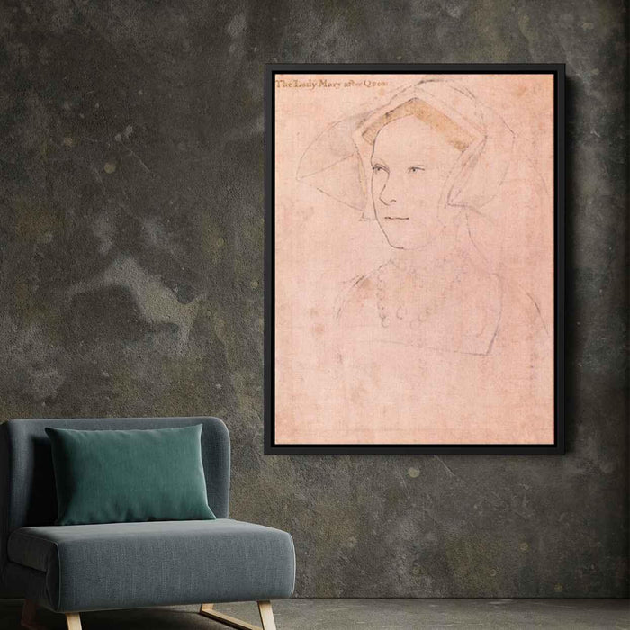 Queen Mary I Tudor (1536) by Hans Holbein the Younger - Canvas Artwork