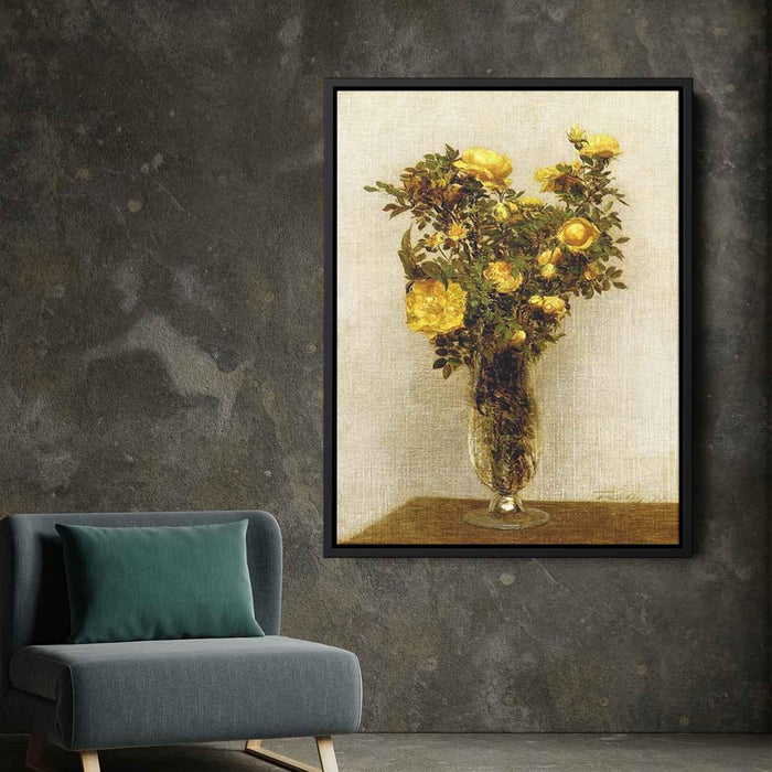 Roses Lying on Gold Velvet by Henri Fantin-Latour - Canvas Artwork