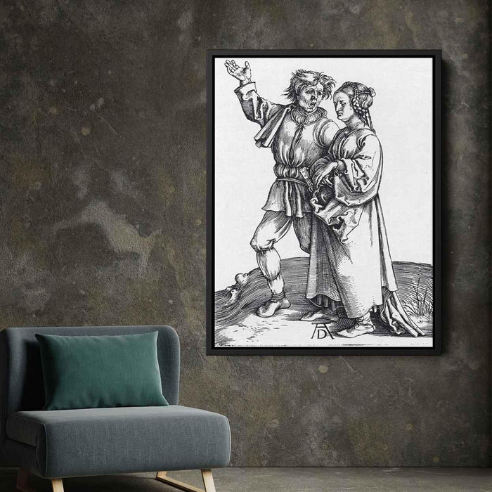 Rustic Couple (1497) by Albrecht Durer - Canvas Artwork