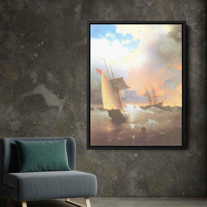 Sailing ship (1870) by Ivan Aivazovsky - Canvas Artwork