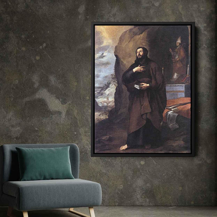 Saint Adelelmus of Burgos (1655) by Bartolome Esteban Murillo - Canvas Artwork