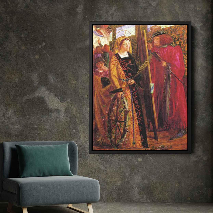 Saint Catherine (1857) by Dante Gabriel Rossetti - Canvas Artwork