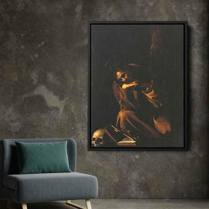 Saint Francis in Meditation (1606) by Caravaggio - Canvas Artwork