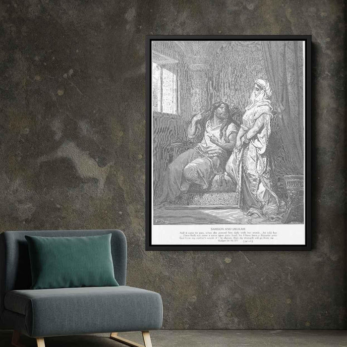 Samson and Delilah by Gustave Dore - Canvas Artwork