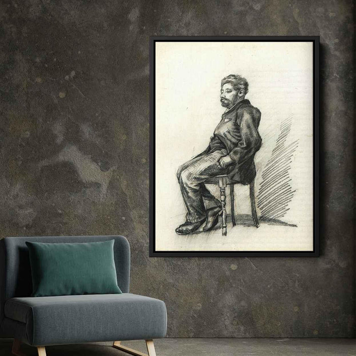 Seated Man with a Beard (1886) by Vincent van Gogh - Canvas Artwork