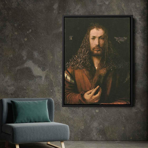 Self-Portrait at the Age of Twenty Eight (1500) by Albrecht Durer - Canvas Artwork