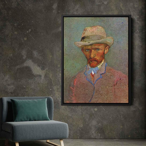 Self-Portrait with Gray Felt Hat (1887) by Vincent van Gogh - Canvas Artwork