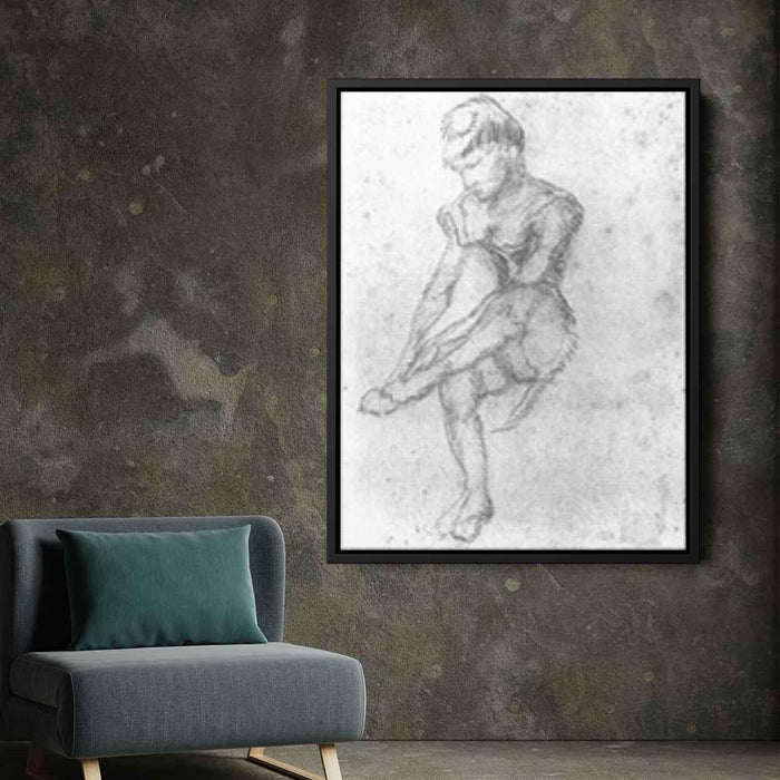 Sketch of a Seated Woman (1888) by Vincent van Gogh - Canvas Artwork