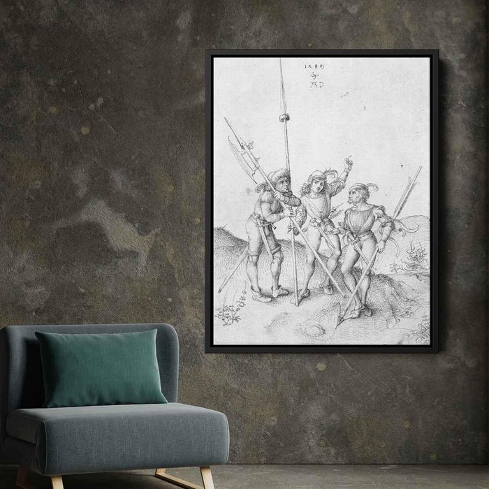 Soldiers (1489) by Albrecht Durer - Canvas Artwork
