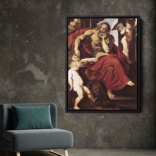 St. Jerome in His Hermitage (1609) by Peter Paul Rubens - Canvas Artwork