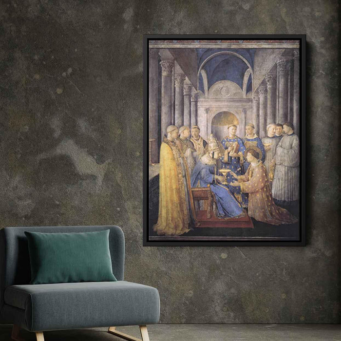 St. Peter Consacrates St. Lawrence as Deacon (1449) by Fra Angelico - Canvas Artwork