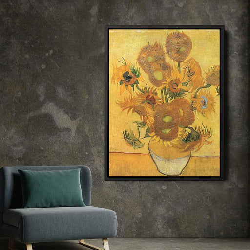 Still Life - Vase with Fifteen Sunflowers (1888) by Vincent van Gogh - Canvas Artwork