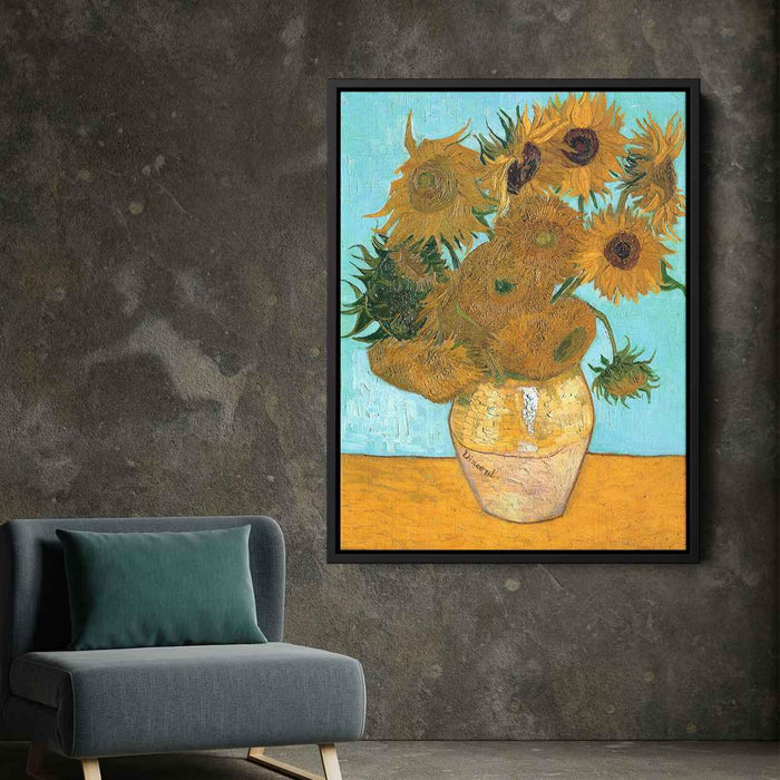 Still Life - Vase with Twelve Sunflowers (1889) by Vincent van Gogh - Canvas Artwork