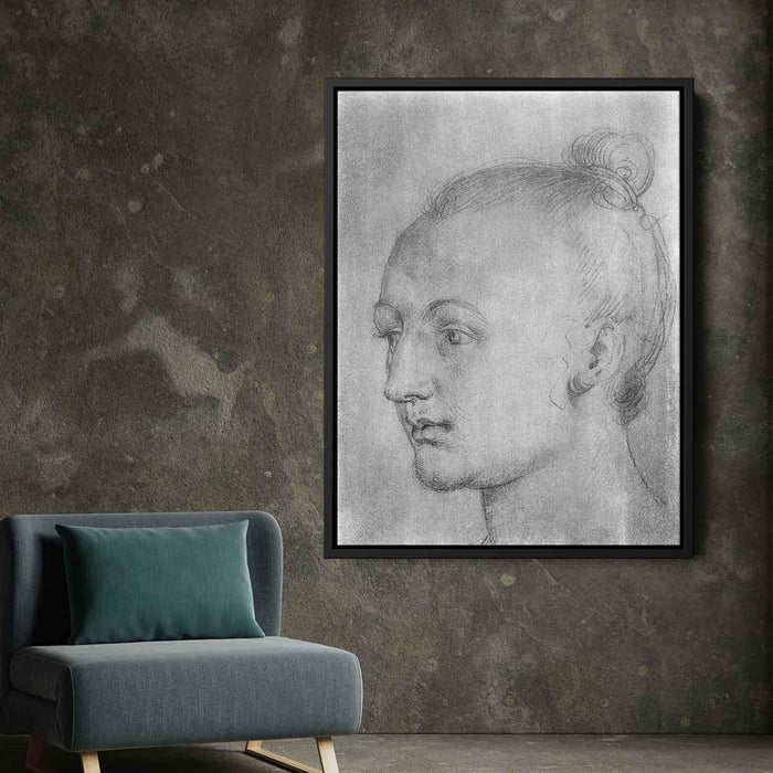 Studies on a great picture of Mary" Head of a Young Girl" by Albrecht Durer - Canvas Artwork