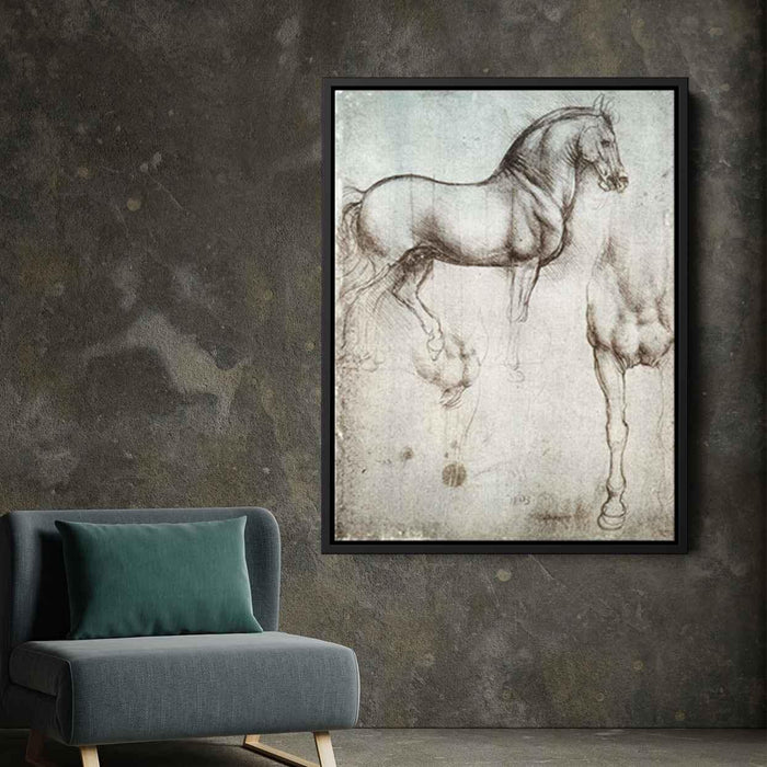 Study of horses (1490) by Leonardo da Vinci - Canvas Artwork
