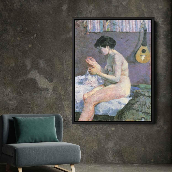 Suzanne Sewing - Study of a Nude (1880) by Paul Gauguin - Canvas Artwork