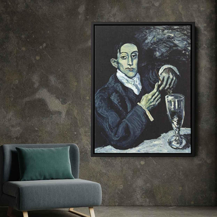 The Absinthe Drinker (Portrait of Angel Fernandez de Soto) (1903) by Pablo Picasso - Canvas Artwork