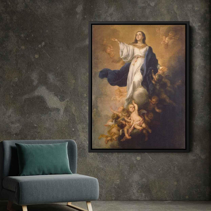 The Assumption of the Virgin (1670) by Bartolome Esteban Murillo - Canvas Artwork