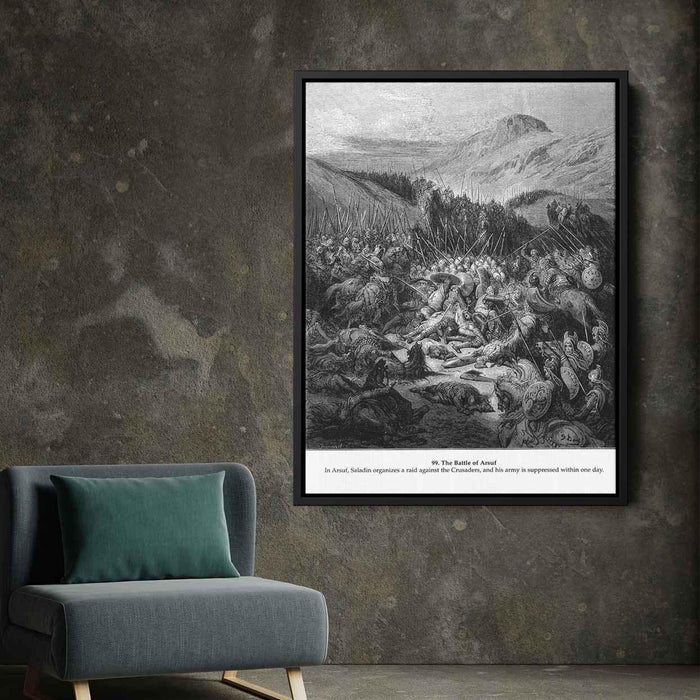 The Battle of Arsuf by Gustave Dore - Canvas Artwork