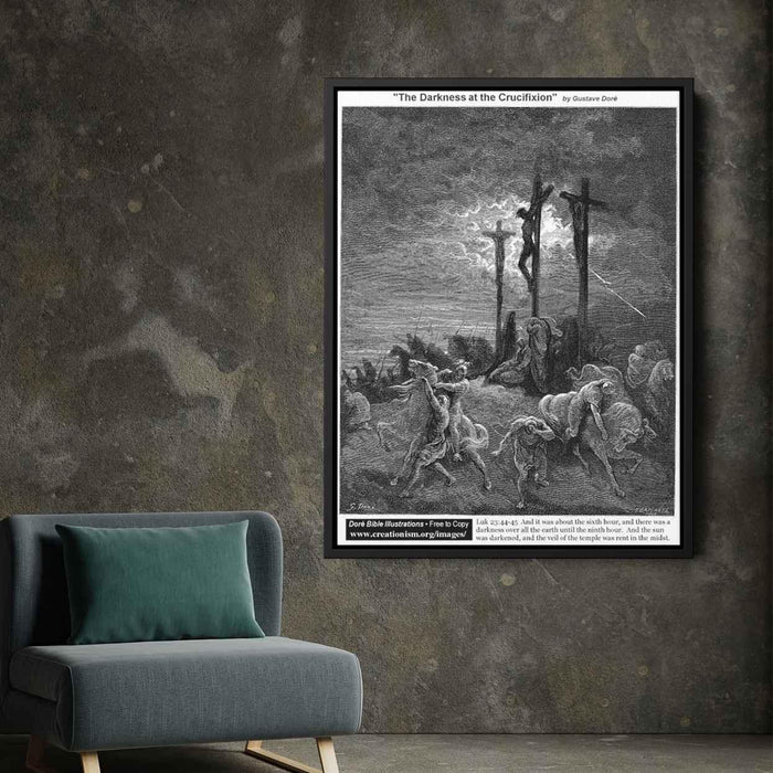 The Darkness At The Crucifixion by Gustave Dore - Canvas Artwork