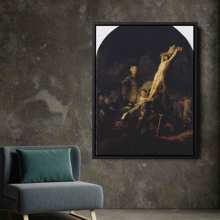 The Elevation Of The Cross (1633) by Rembrandt - Canvas Artwork