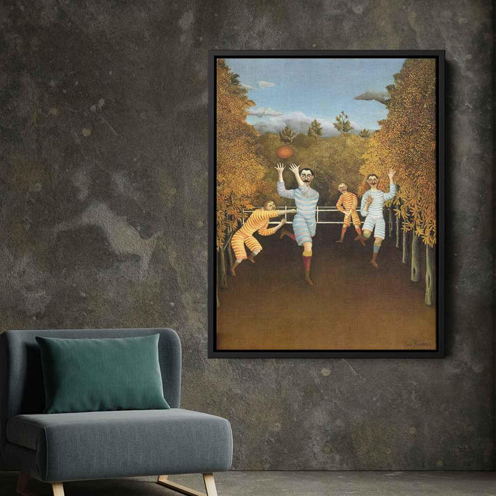 The Football Players (soccer) (1908) by Henri Rousseau - Canvas Artwork