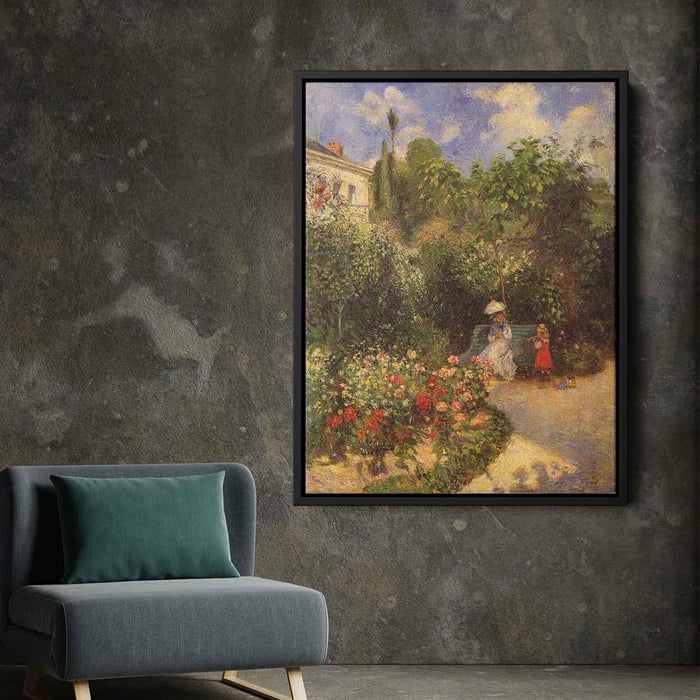 The Garden at Pontoise (1877) by Camille Pissarro - Canvas Artwork