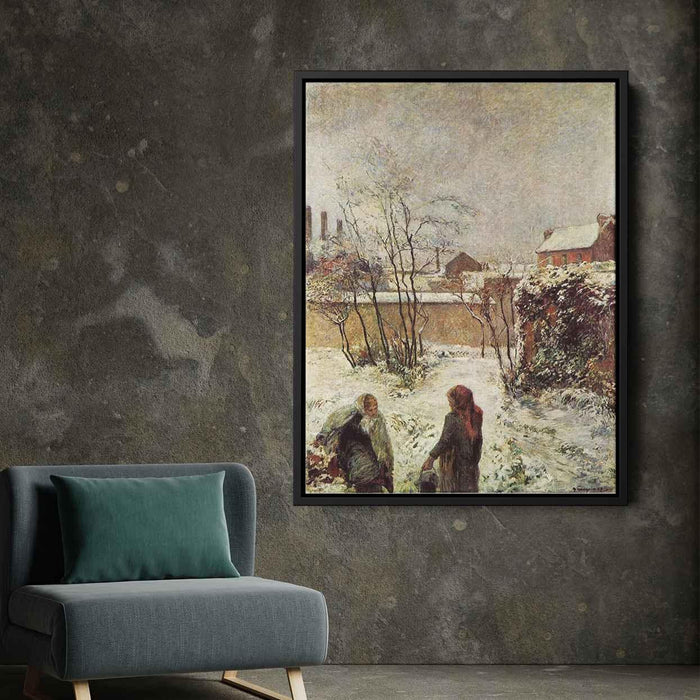 The garden in winter, rue Carcel by Paul Gauguin - Canvas Artwork