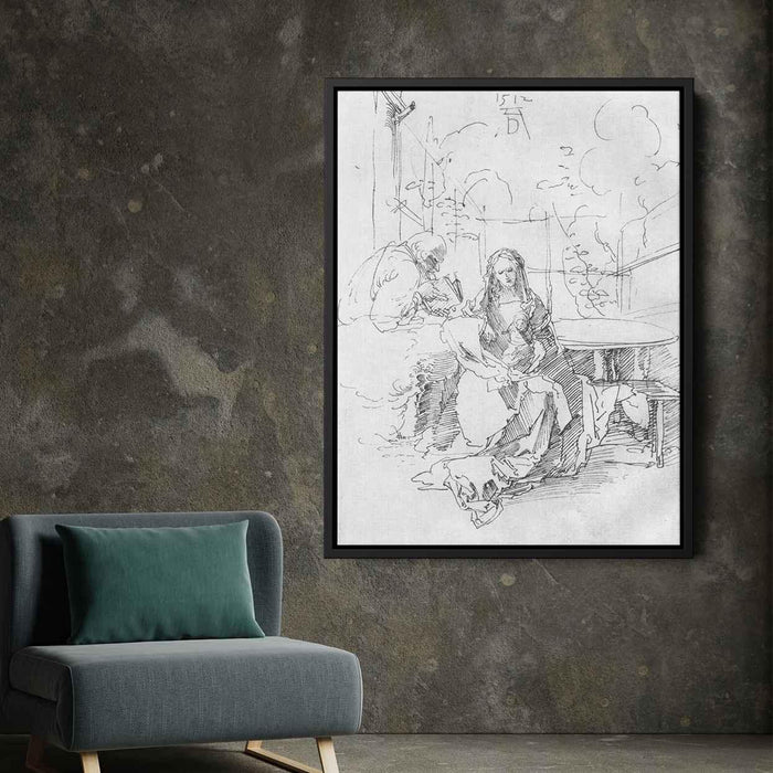 The Holy Family in the arbor (1512) by Albrecht Durer - Canvas Artwork